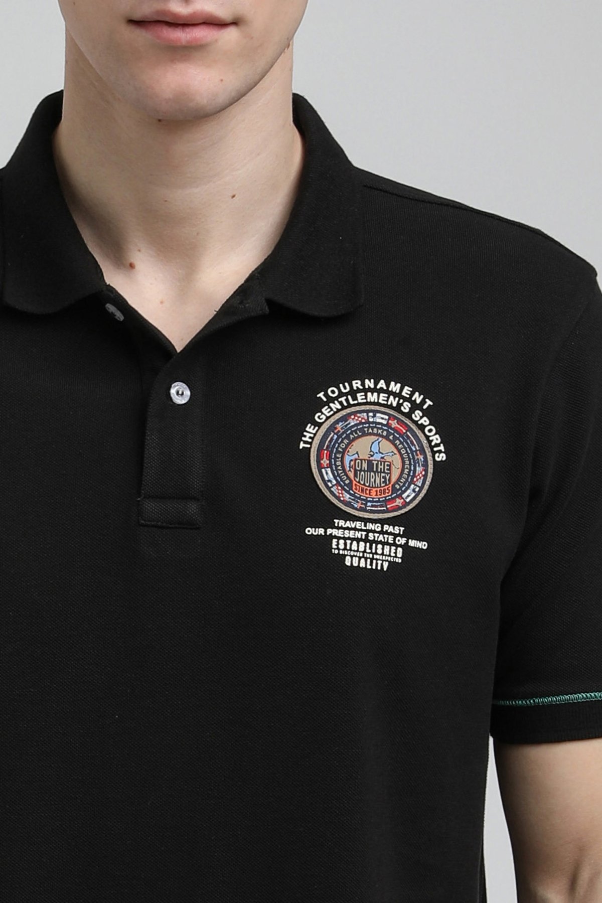 New World Polo Polo Yaka Siyah Slim Fit Polo 23SSM10258