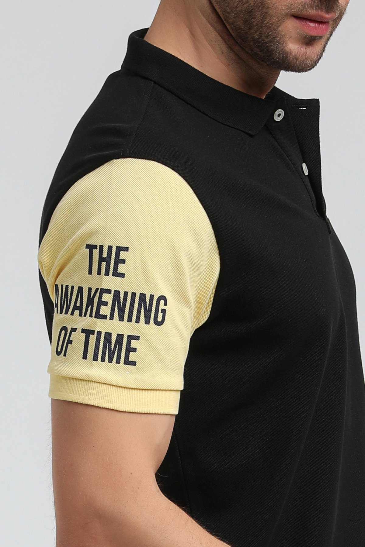 New World Polo Polo Yaka Siyah Slim Fit Polo 23SSM10259