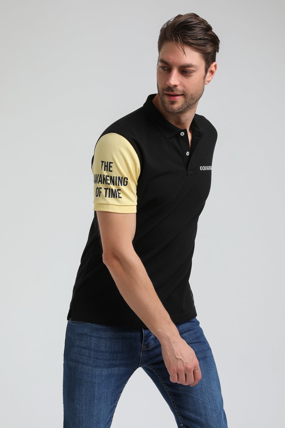 New World Polo Polo Yaka Siyah Slim Fit Polo 23SSM10259