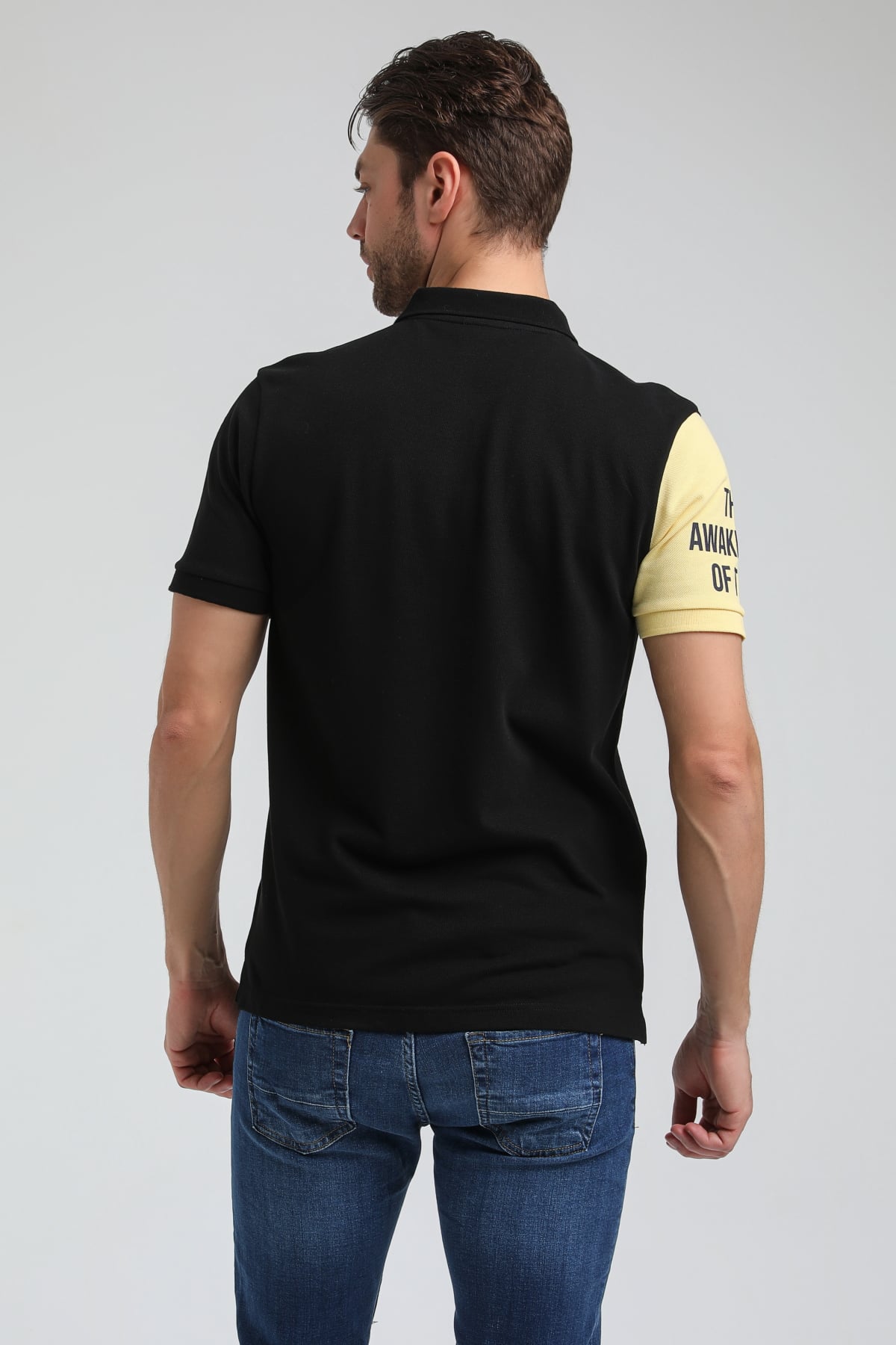 New World Polo Polo Yaka Siyah Slim Fit Polo 23SSM10259