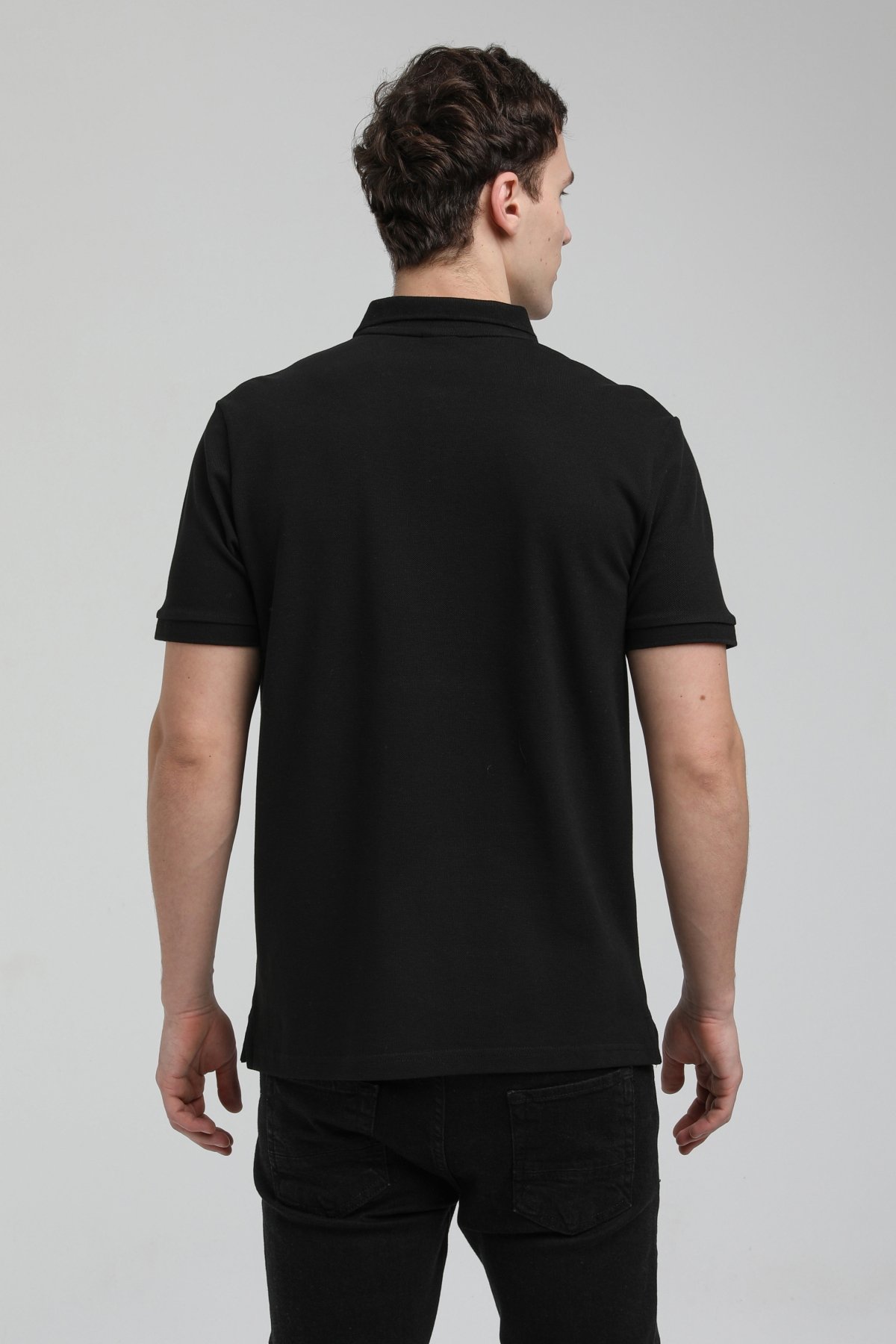 New World Polo Polo Yaka Siyah Slim Fit Polo 23SSM10249