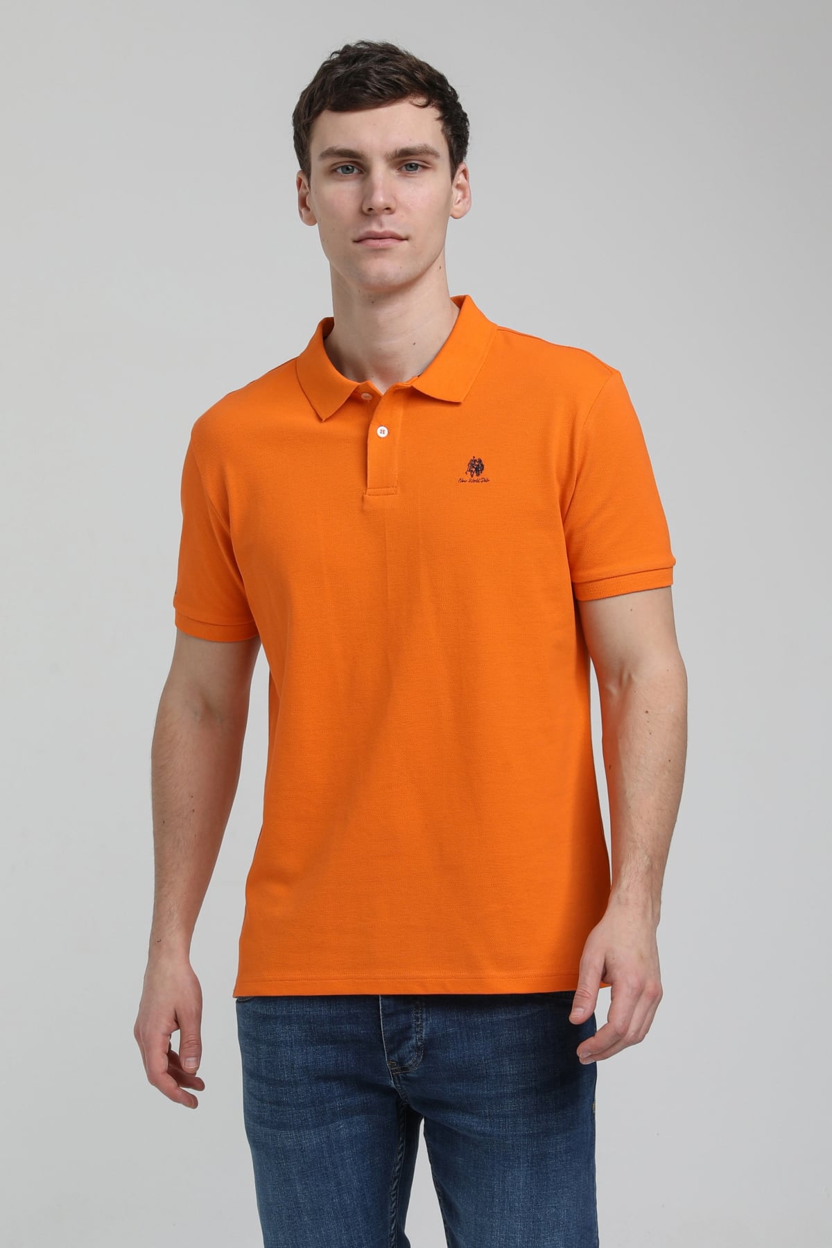 New World Polo Polo Yaka Turuncu Regular Custom Polo 23SSM10248