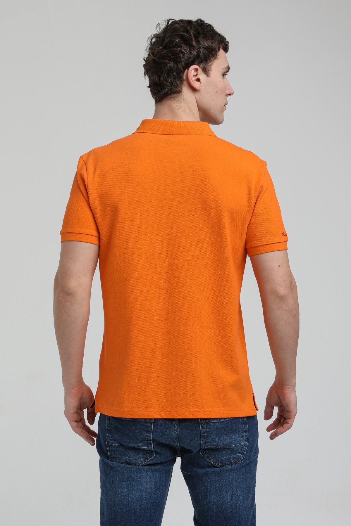 New World Polo Polo Yaka Turuncu Regular Custom Polo 23SSM10248