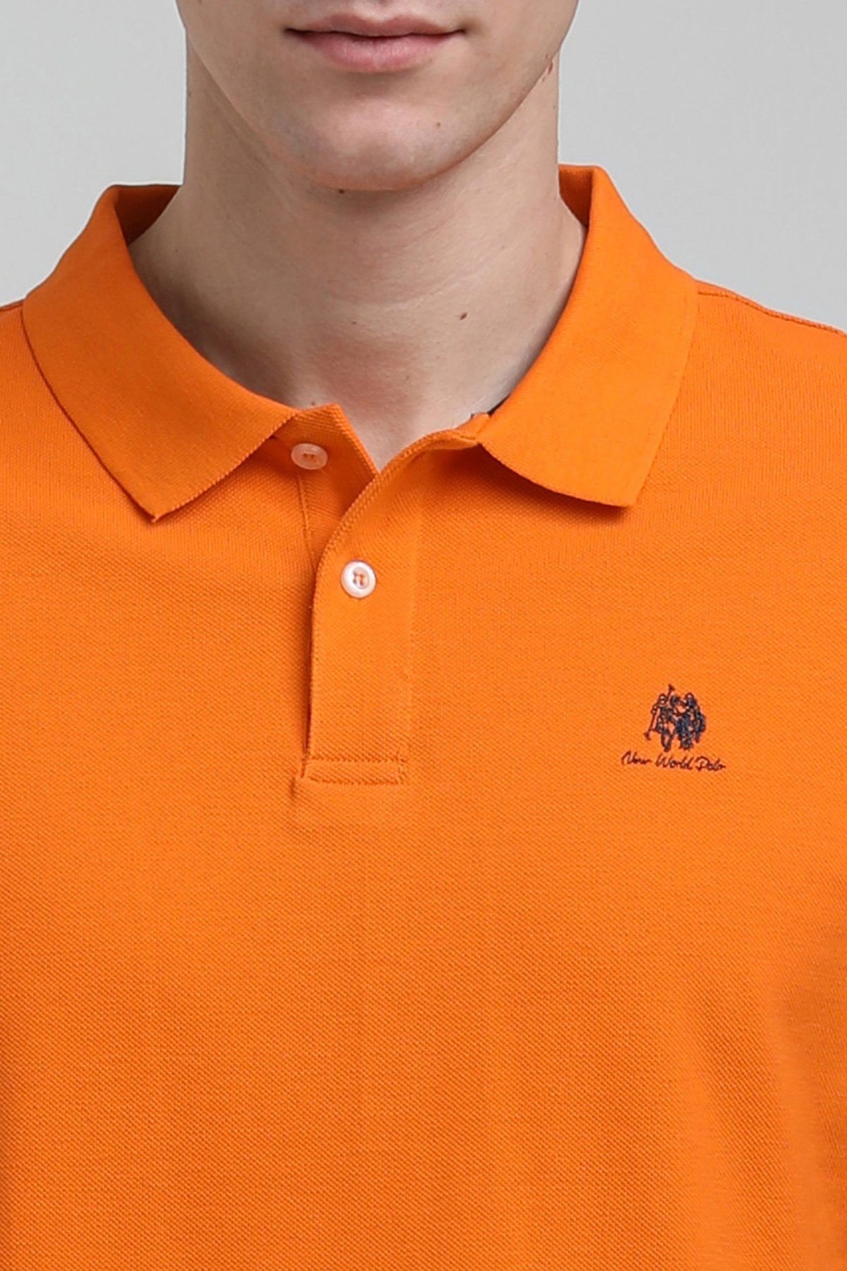 New World Polo Polo Yaka Turuncu Regular Custom Polo 23SSM10248