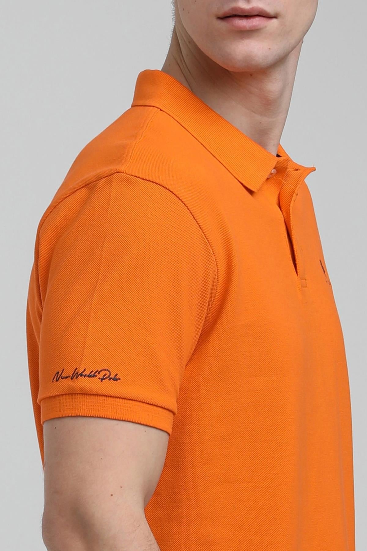 New World Polo Polo Yaka Turuncu Regular Custom Polo 23SSM10248