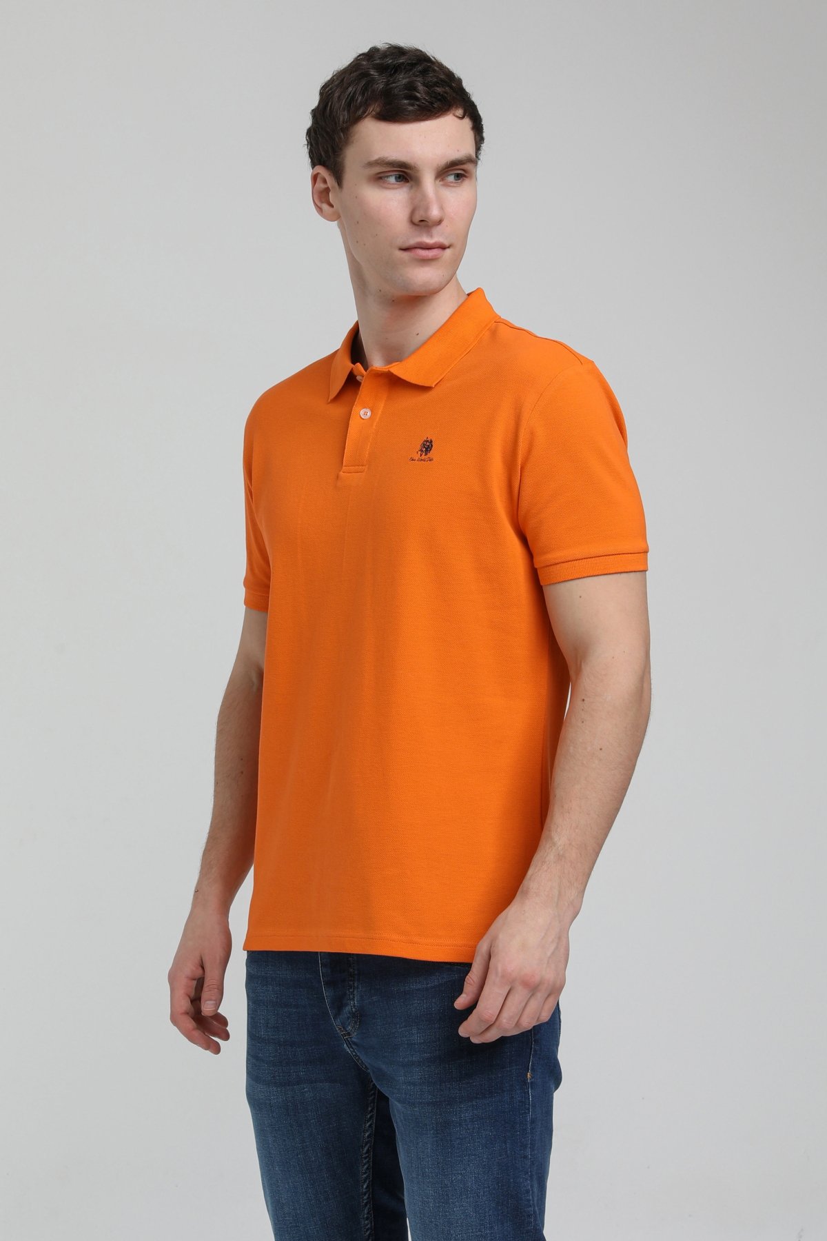 New World Polo Polo Yaka Turuncu Regular Custom Polo 23SSM10248
