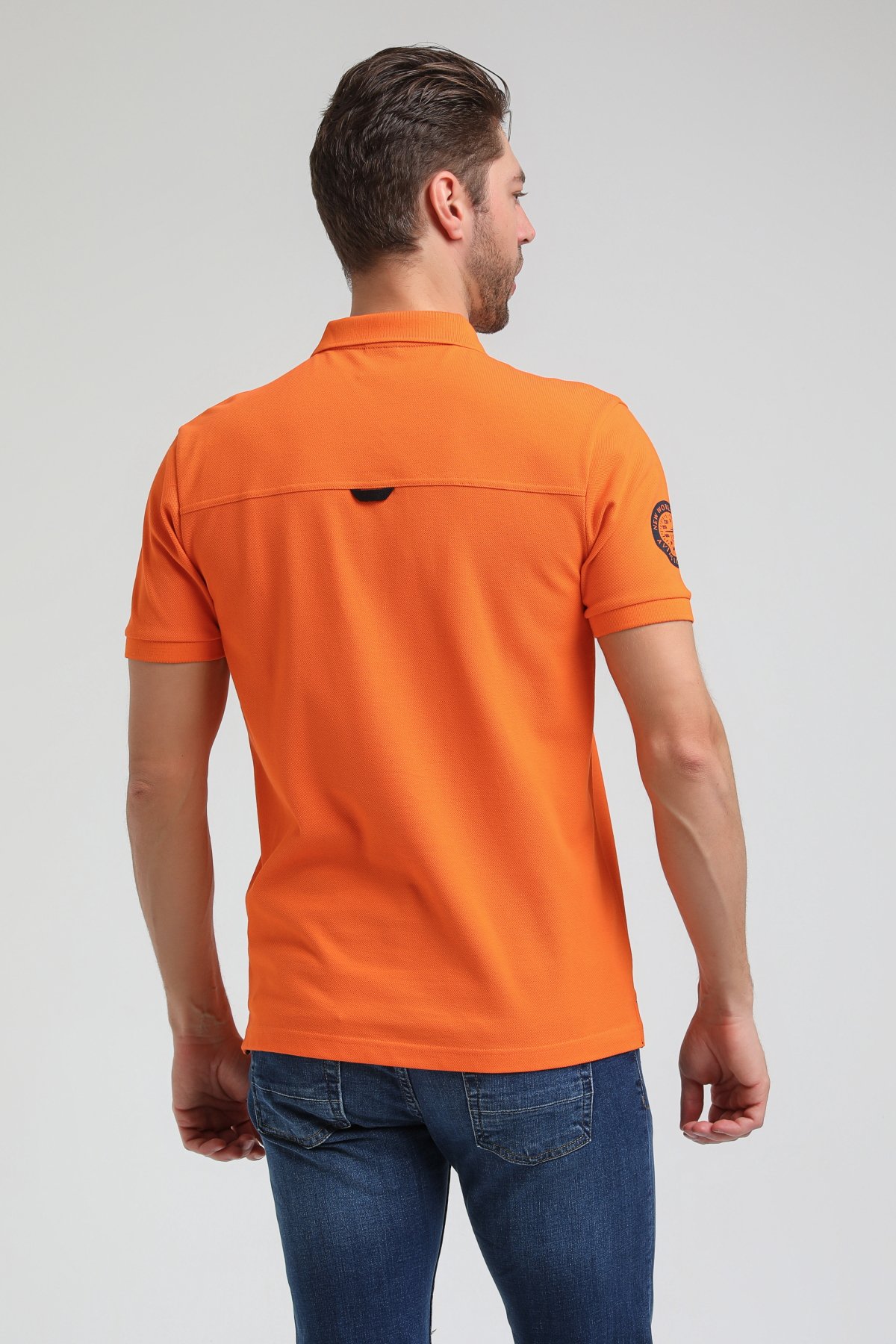 New World Polo Polo Yaka Turuncu Regular Custom Polo 23SSM10270