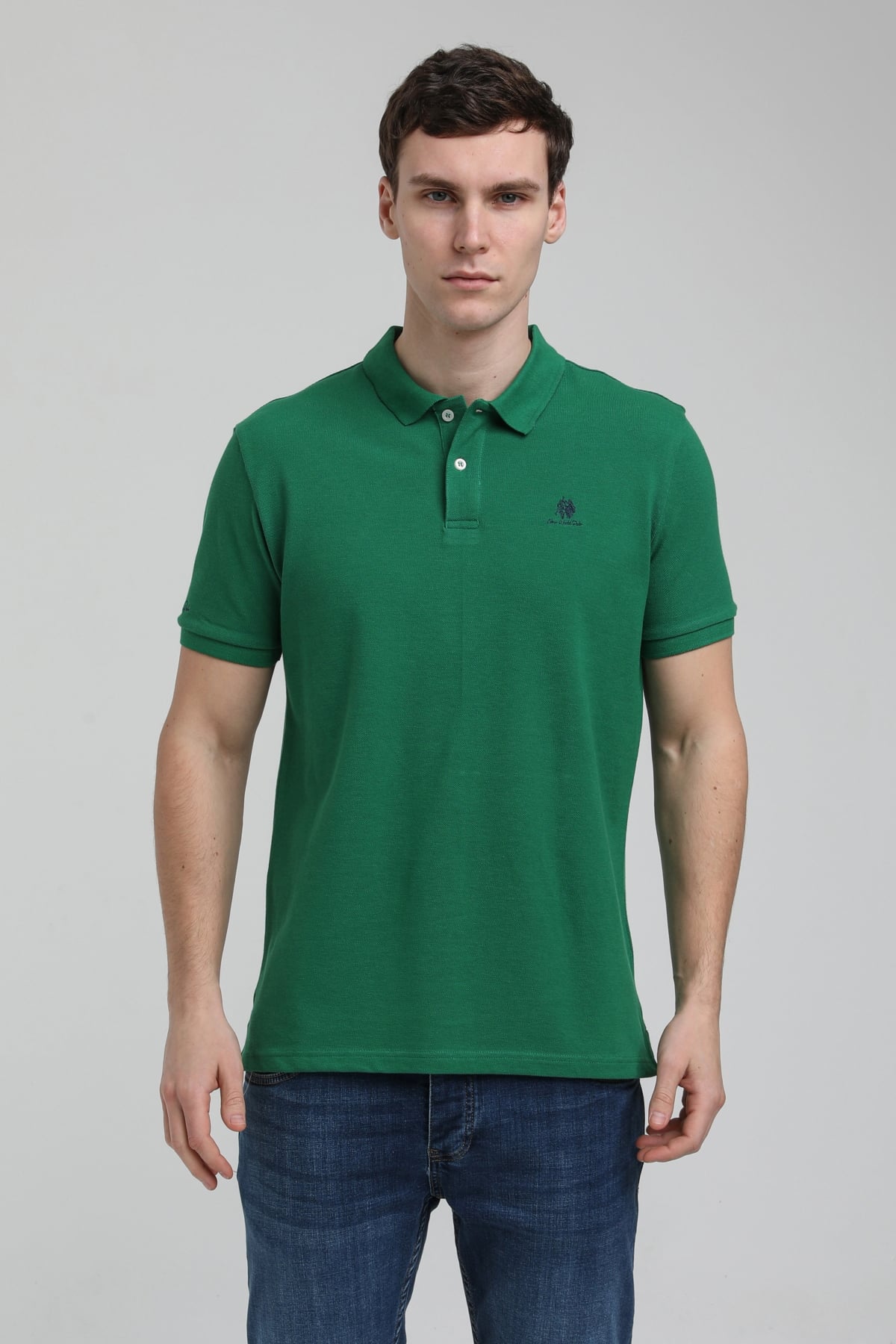 New World Polo Polo Yaka Yeşil Regular Custom Polo 23SSM10248