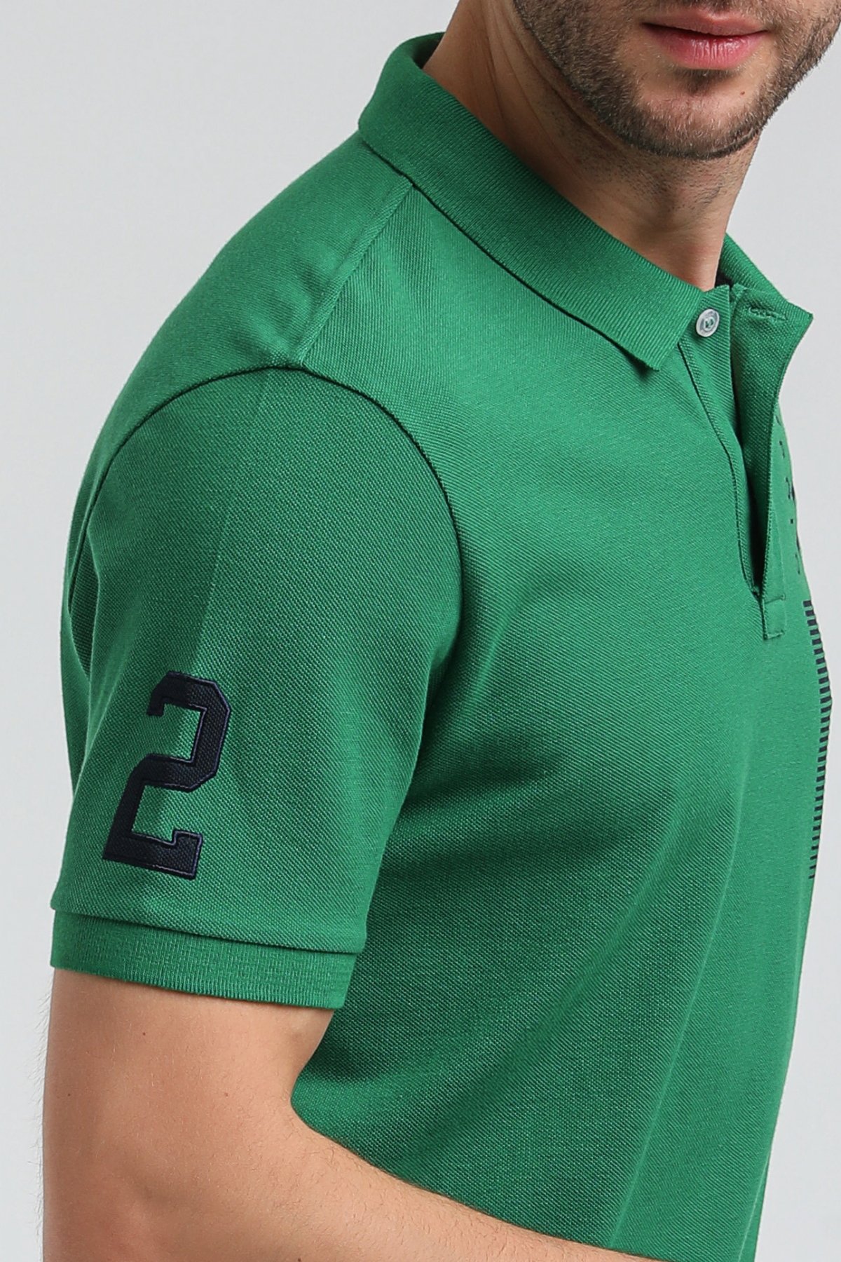 New World Polo Polo Yaka Yeşil Regular Custom Polo 23SSM10274