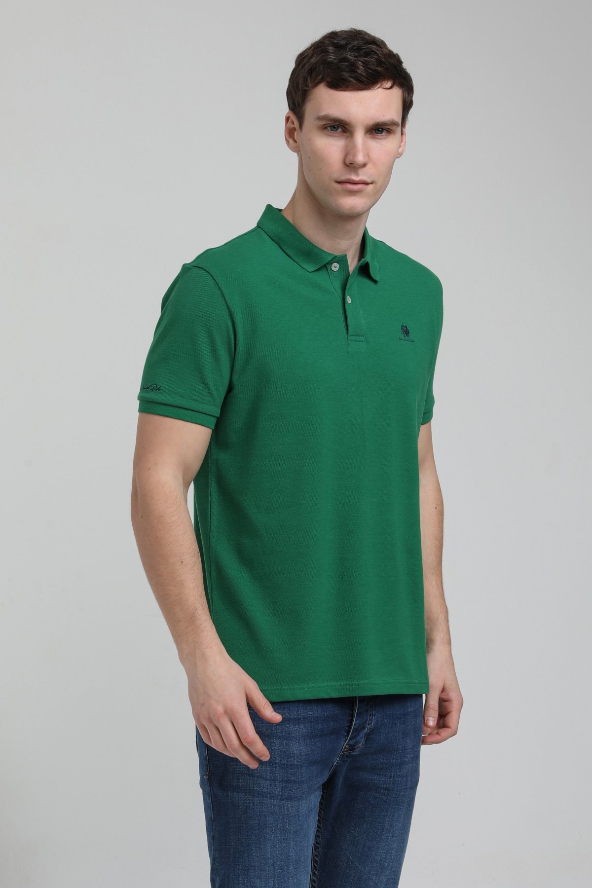 New World Polo Polo Yaka Yeşil Regular Custom Polo 23SSM10248
