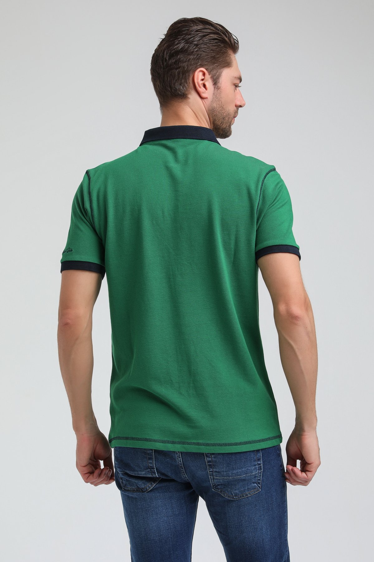 New World Polo Polo Yaka Yeşil Regular Custom Polo 23SSM10257