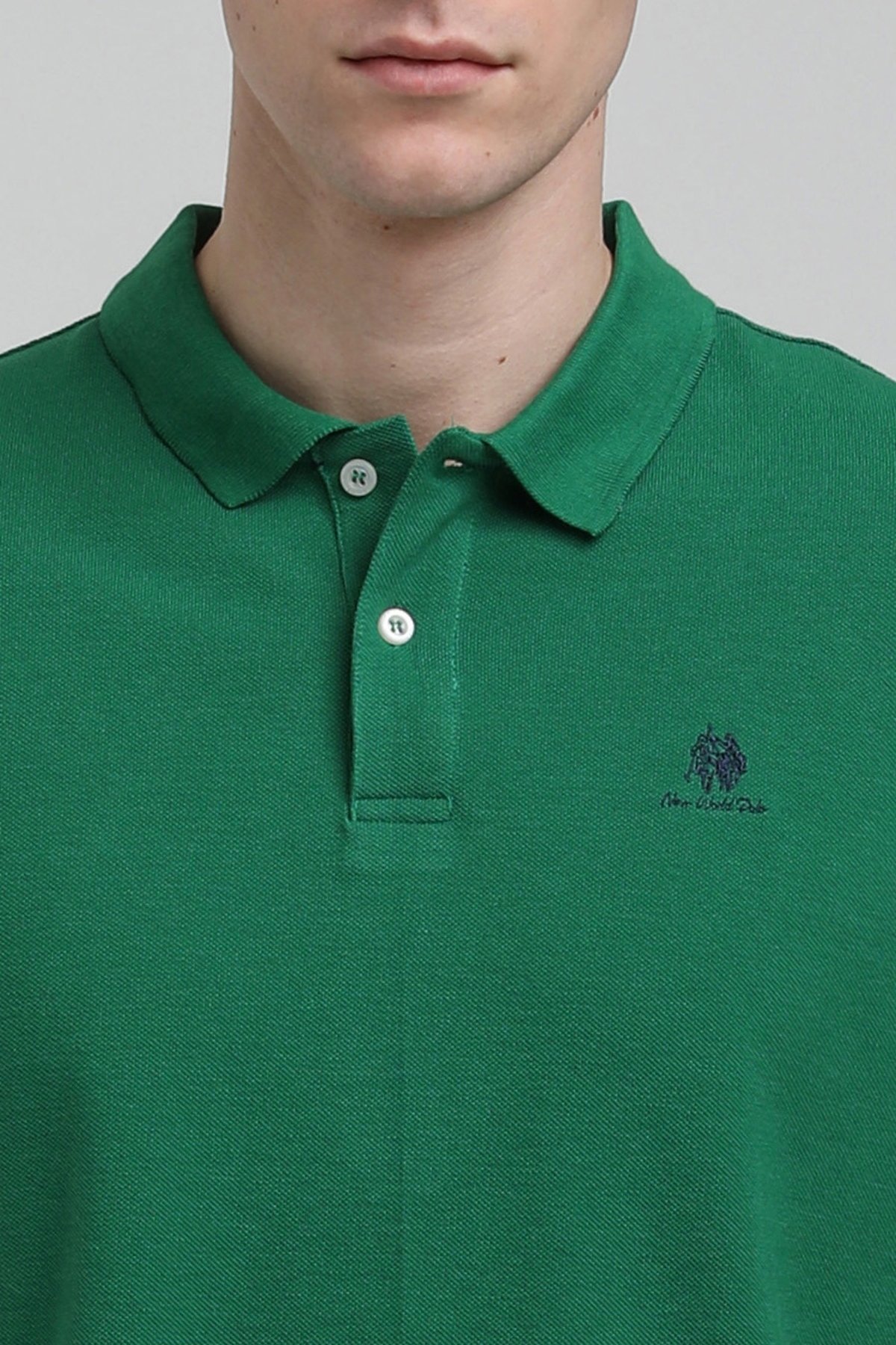 New World Polo Polo Yaka Yeşil Regular Custom Polo 23SSM10248