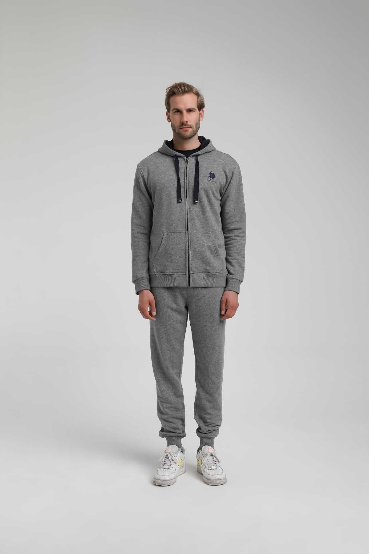 New World Polo Takım Gri Slim Fit Eşofman 22FWM64039