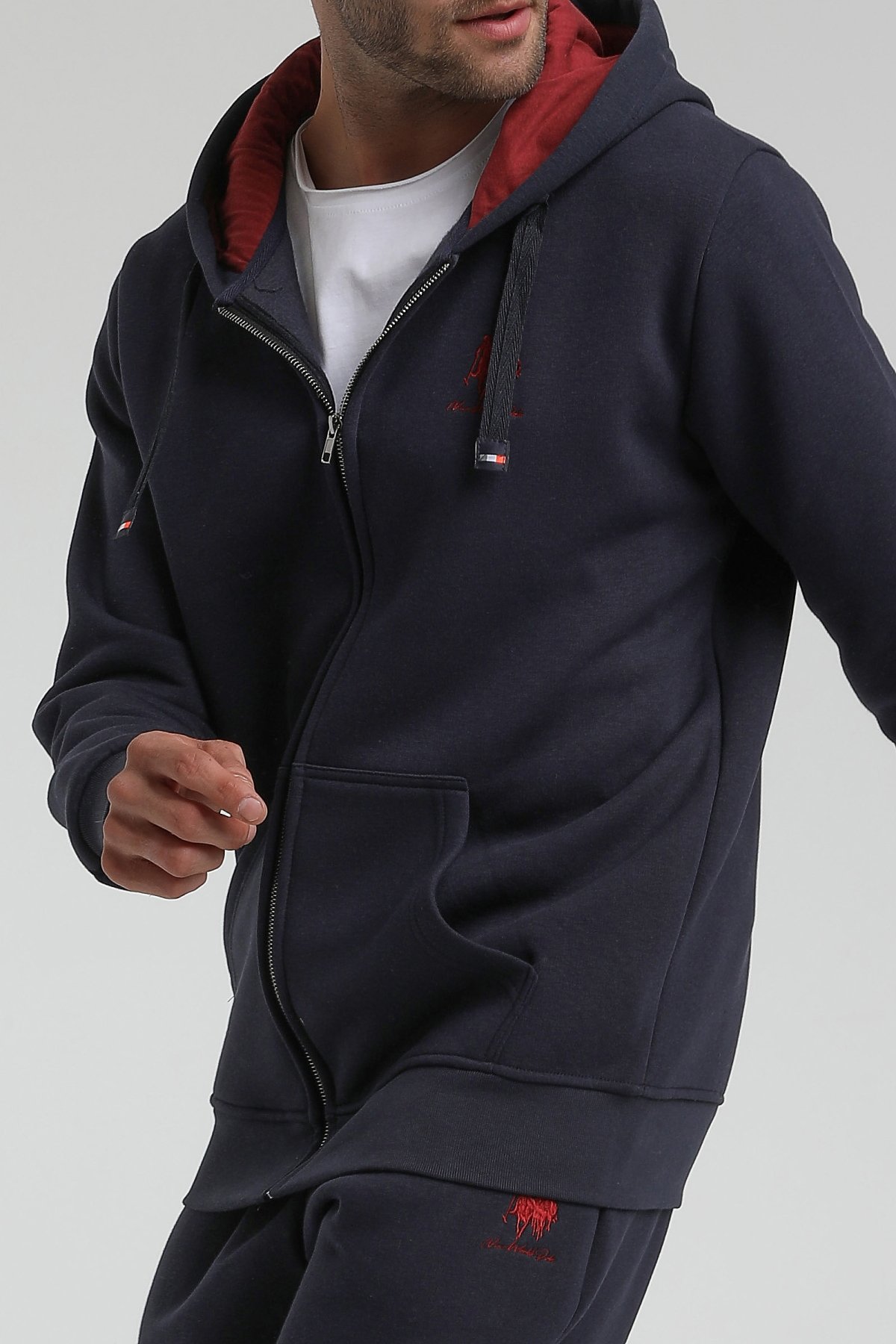 New World Polo Takım Lacivert Slim Fit Eşofman 22FWM64039