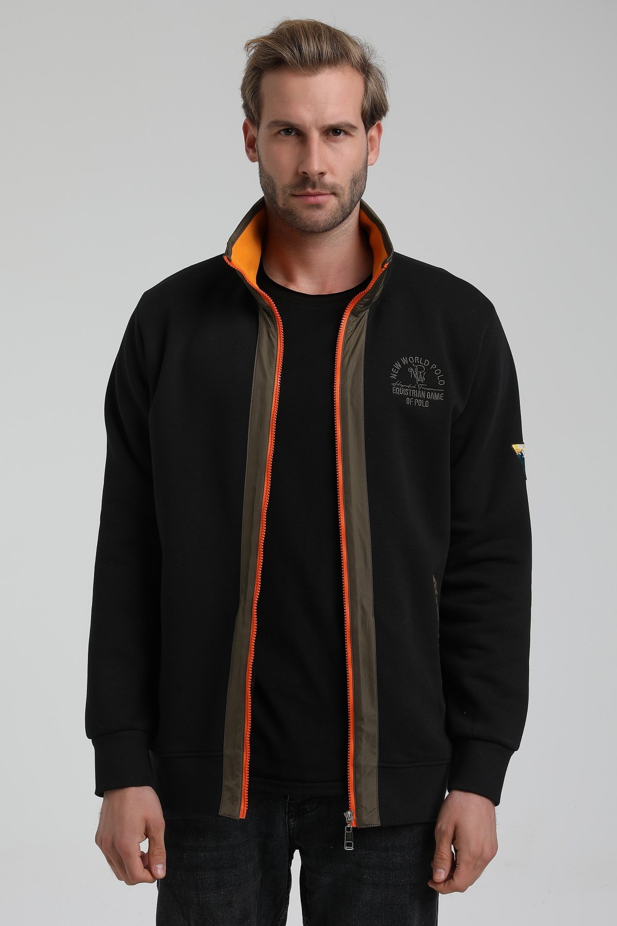 New World Polo Takım Siyah Slim Fit Eşofman 22FWM64038