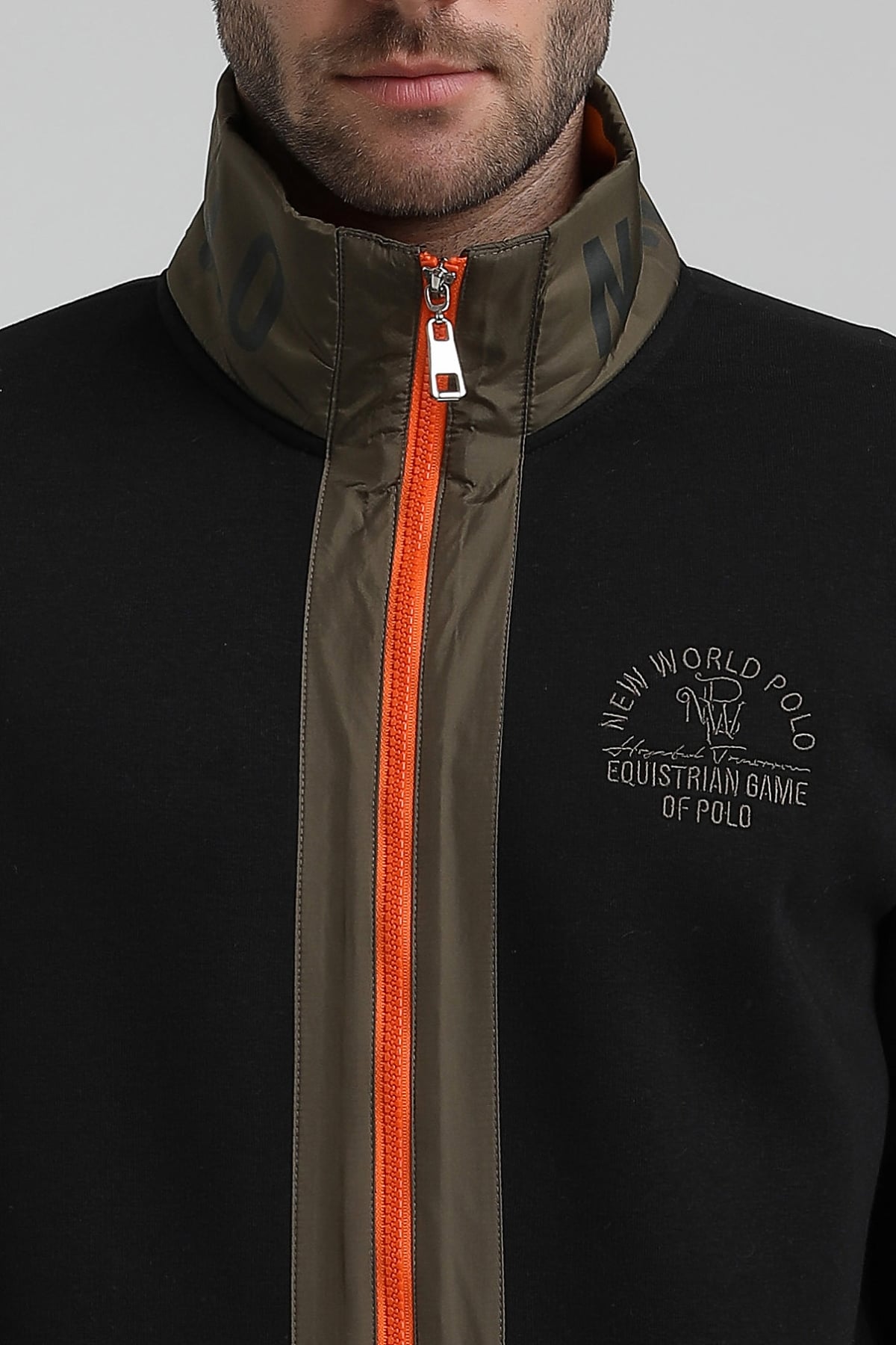 New World Polo Takım Siyah Slim Fit Eşofman 22FWM64038