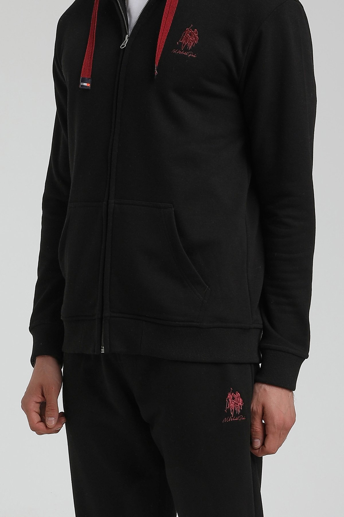 New World Polo Takım Siyah Slim Fit Eşofman 22FWM64039-A