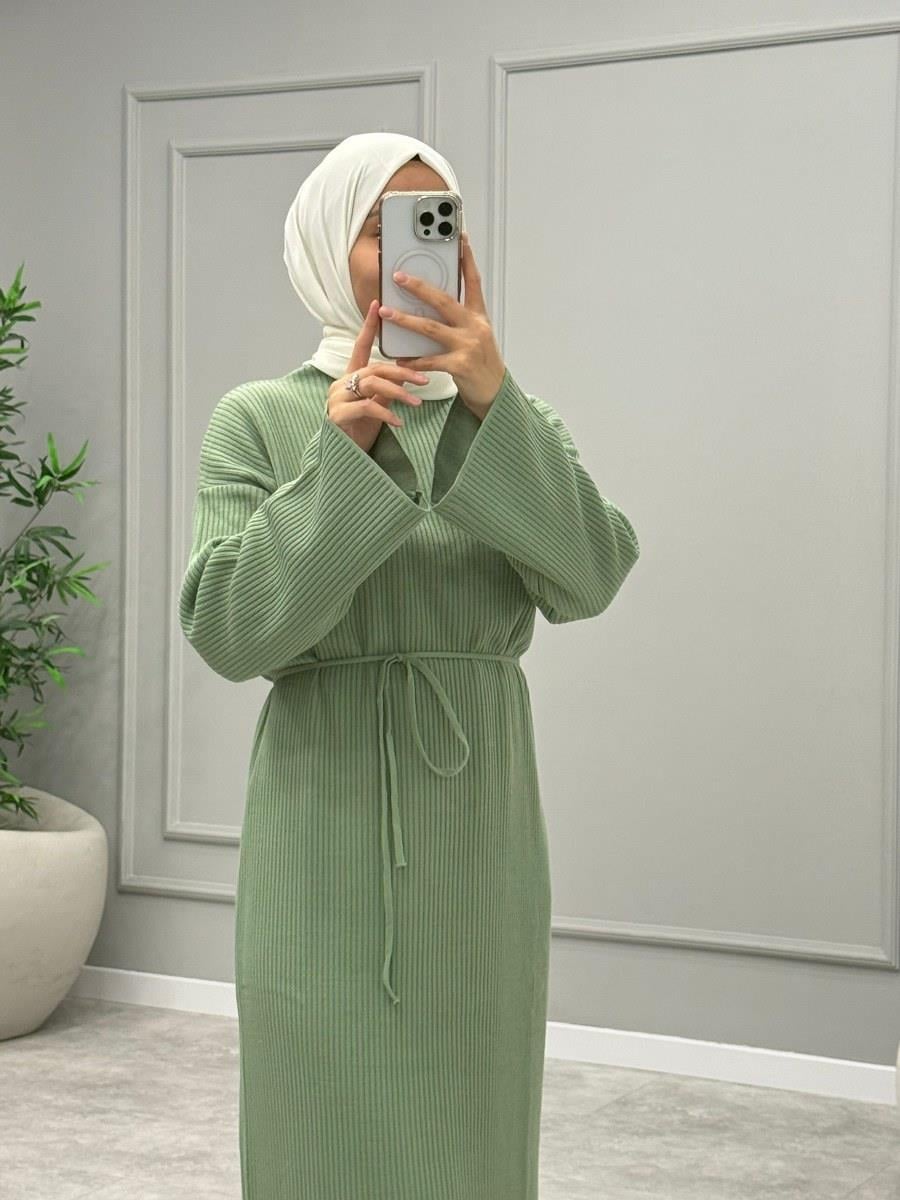Alisa Triko Elbise -Mint