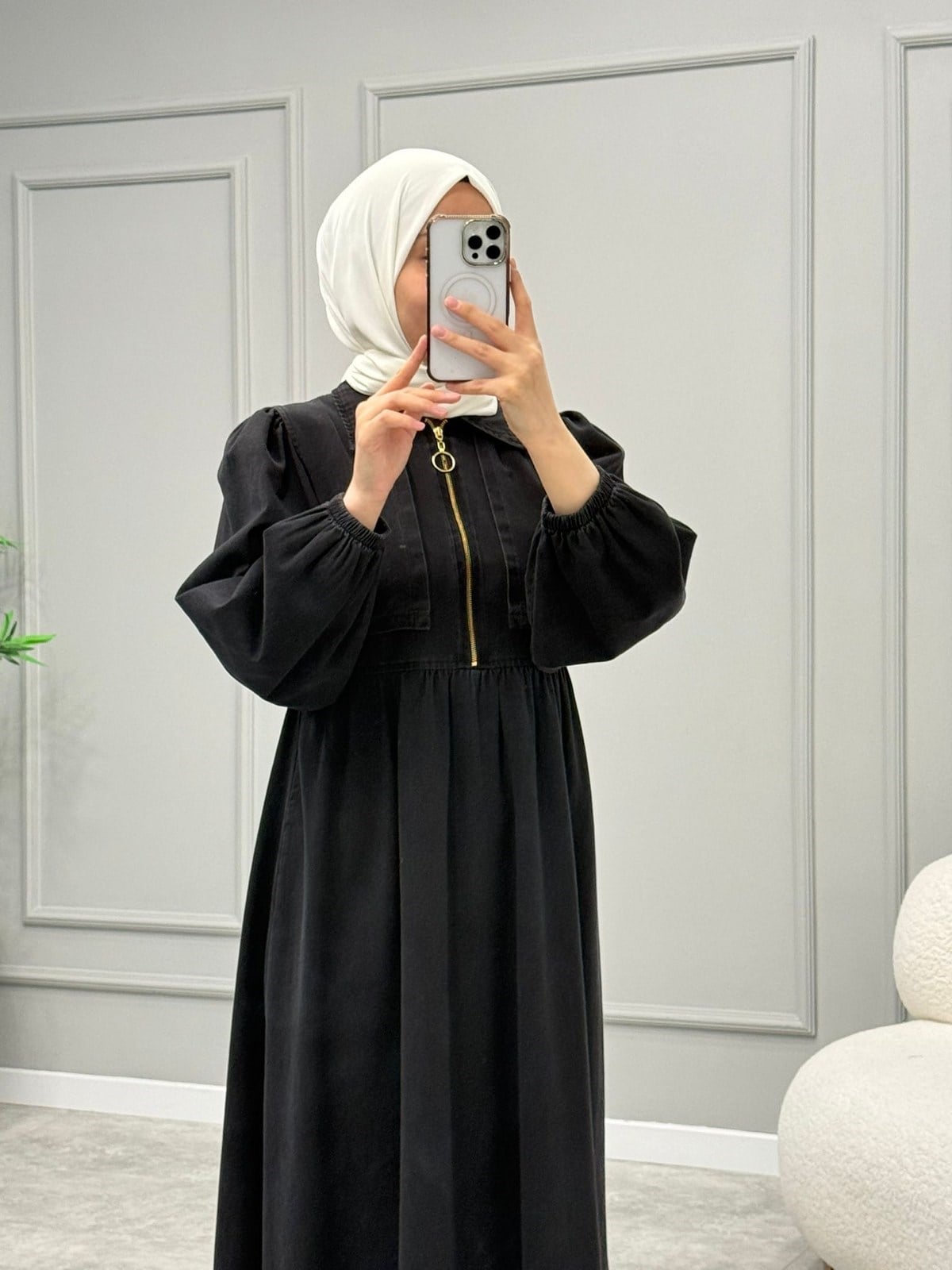 Alux Kot Elbise -Siyah