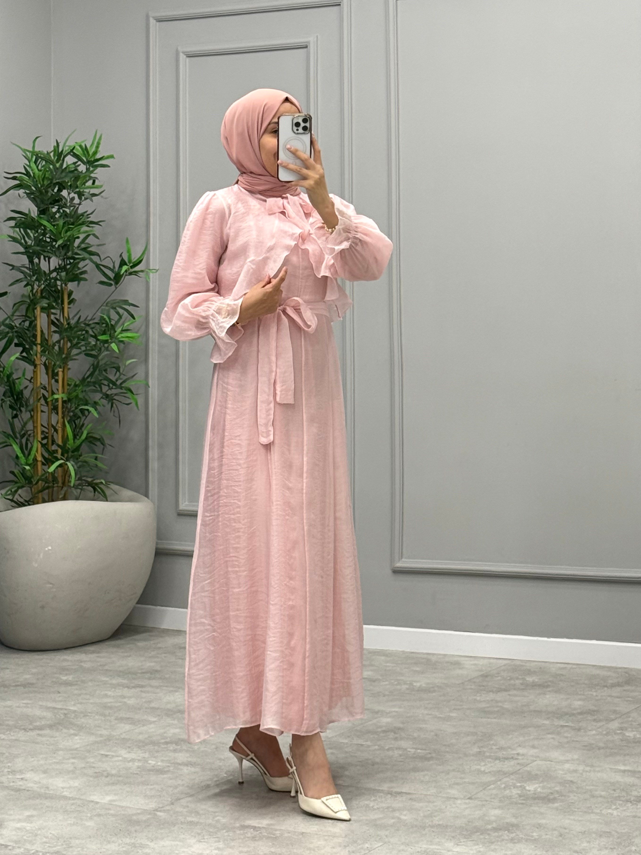 Candy Bolerolu Elbise -Pembe