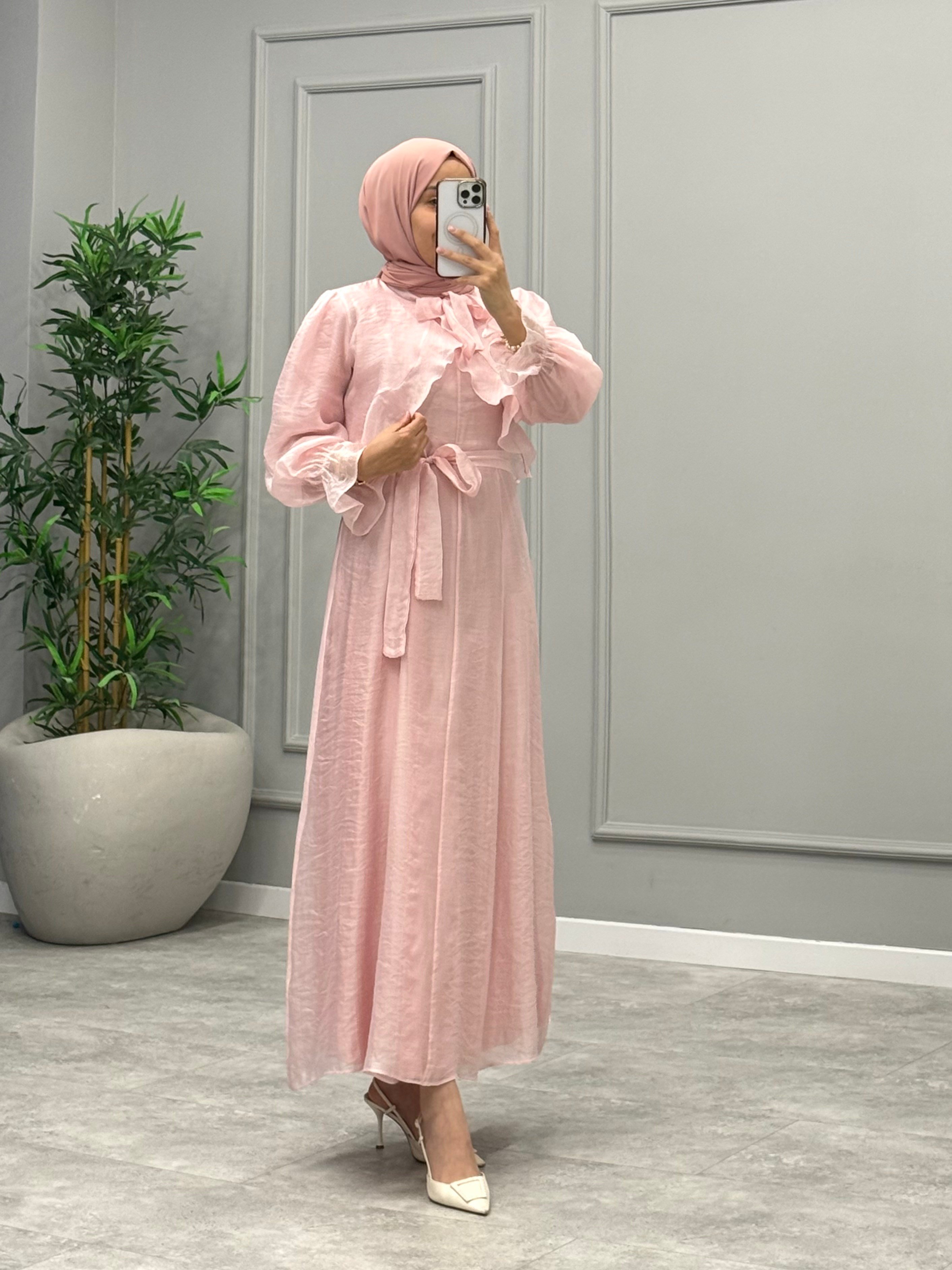 Candy Bolerolu Elbise -Pembe