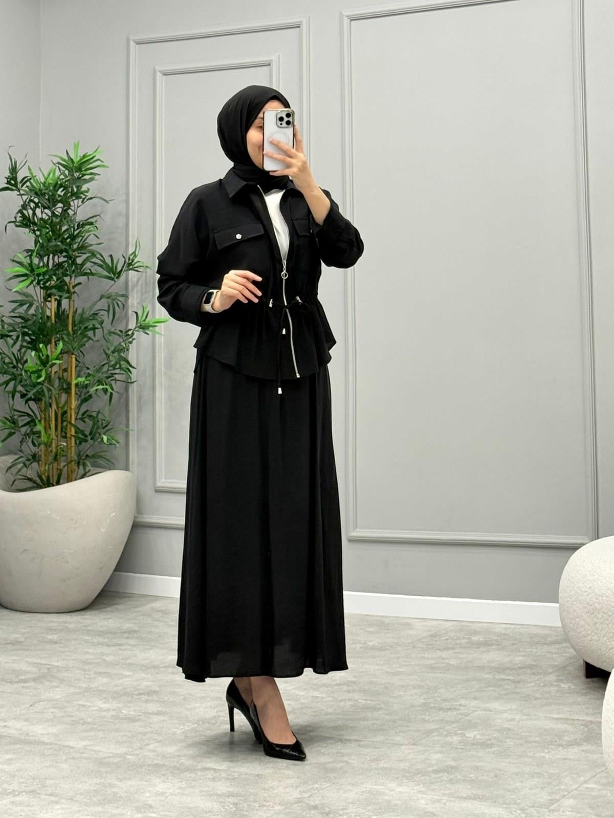 Mary Etekli Takım -Siyah
