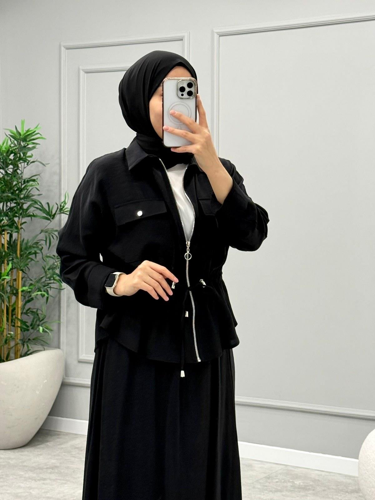 Mary Etekli Takım -Siyah