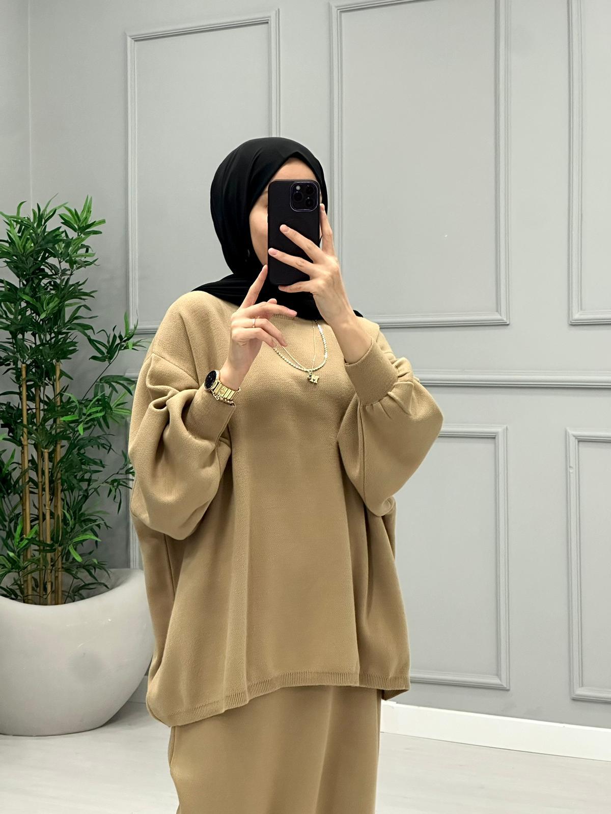 Mersa Triko Etekli Takım-Camel