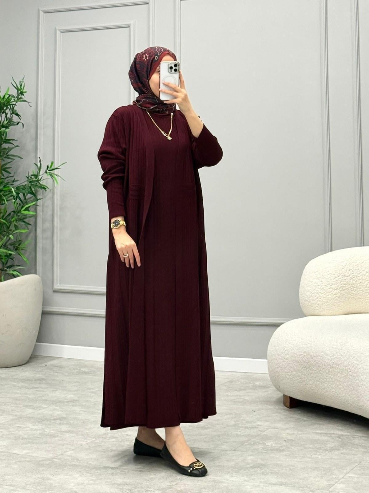 Monary İkili Takım -Bordo