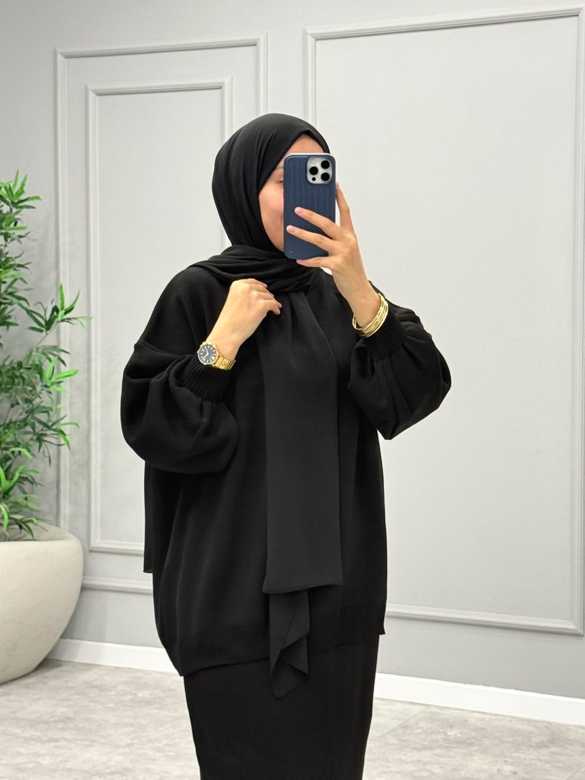 Rosalin Merserize Takım -Siyah