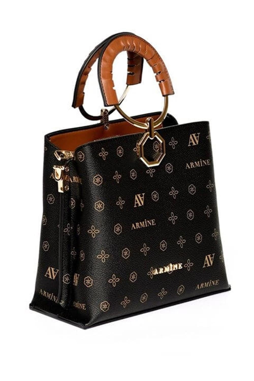 Armine Outlet Siyah Baskılı Çanta 260