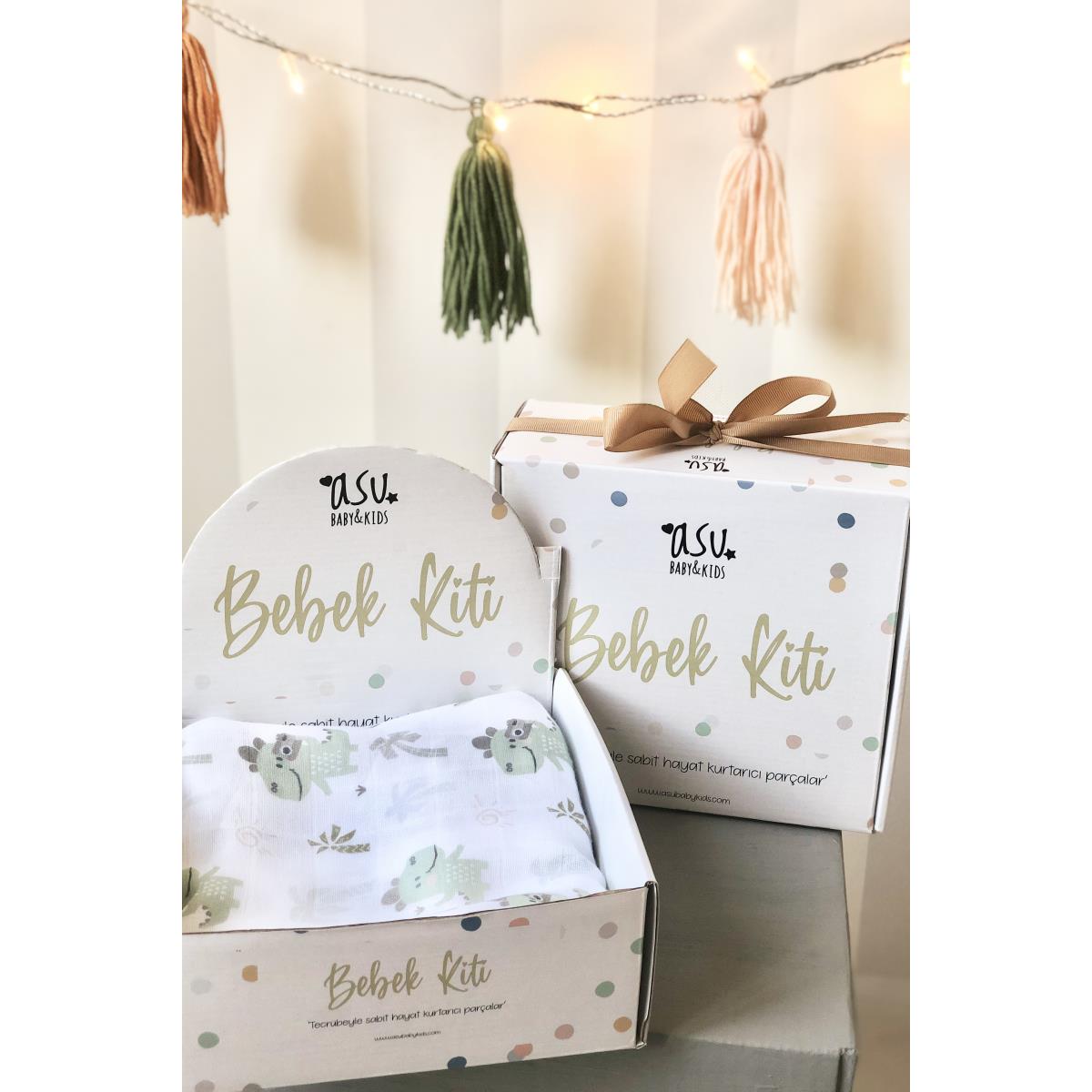 Asu Baby&Kids  Traveller Dino Organik Bambu Pamuk Müslin