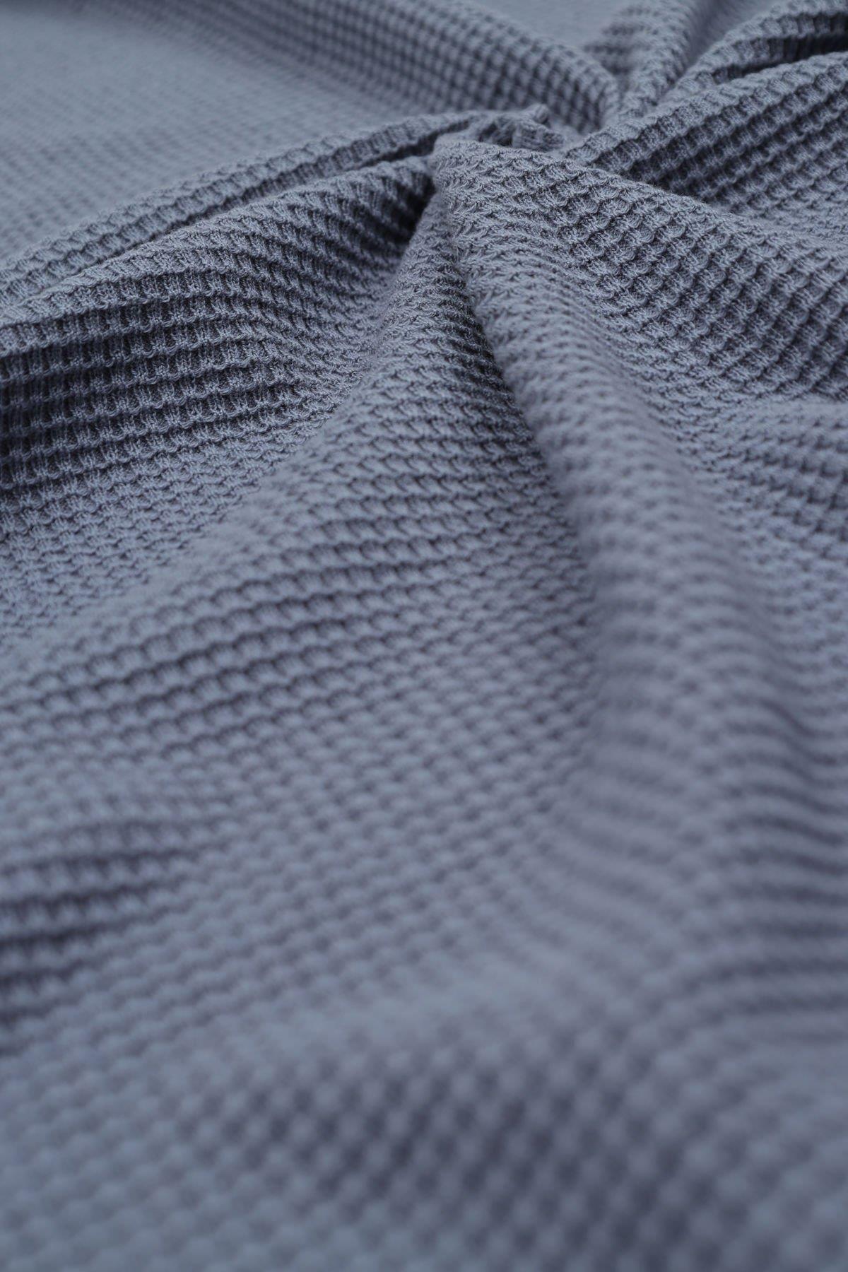 Baboo Waffle Battaniye-Mavi