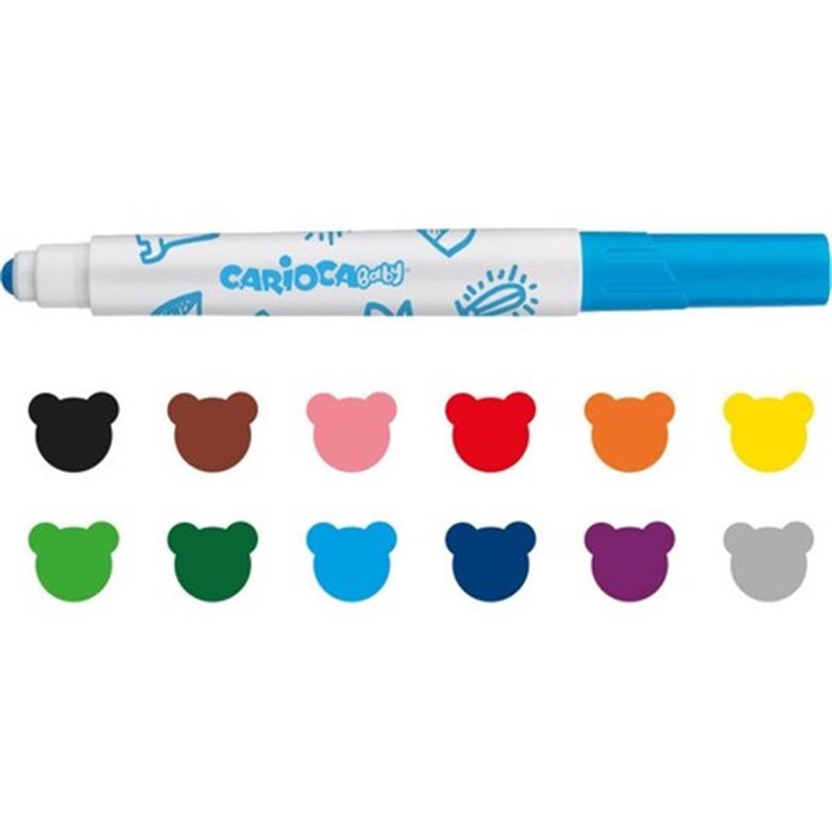 Carioca Baby Süper Yıkanabilir Keçeli Boya Kalemi 12'li