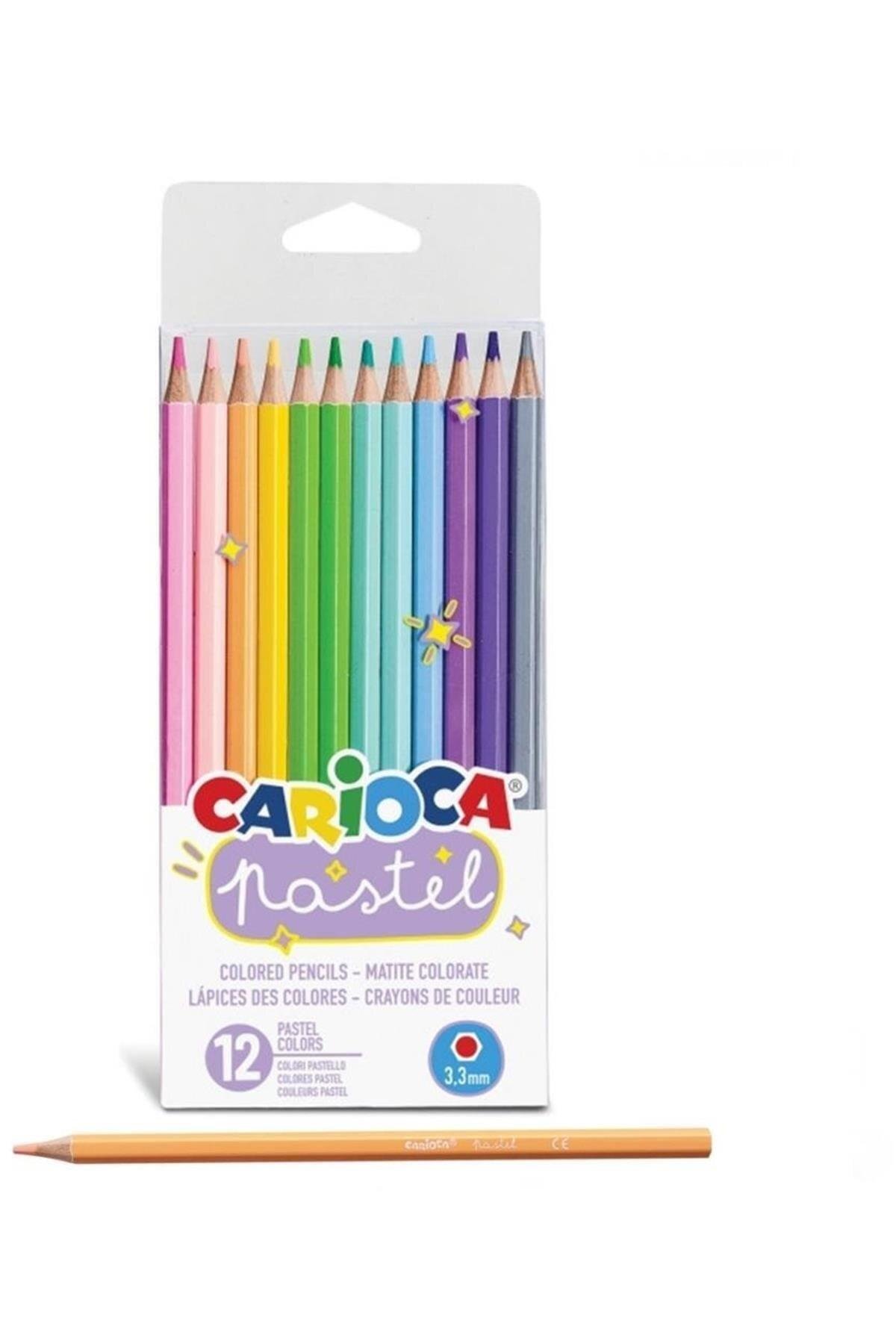 Carioca Pastel Renk Kuru Boya Kalemi 12'li