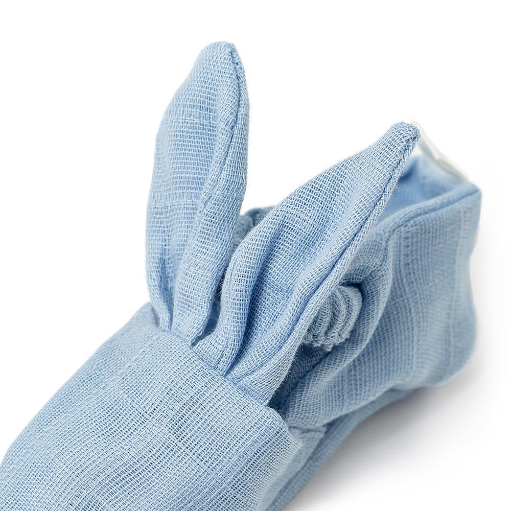 Deux Lapins Endless Blue Tavşan Kulaklı Müslin Bebek Patik