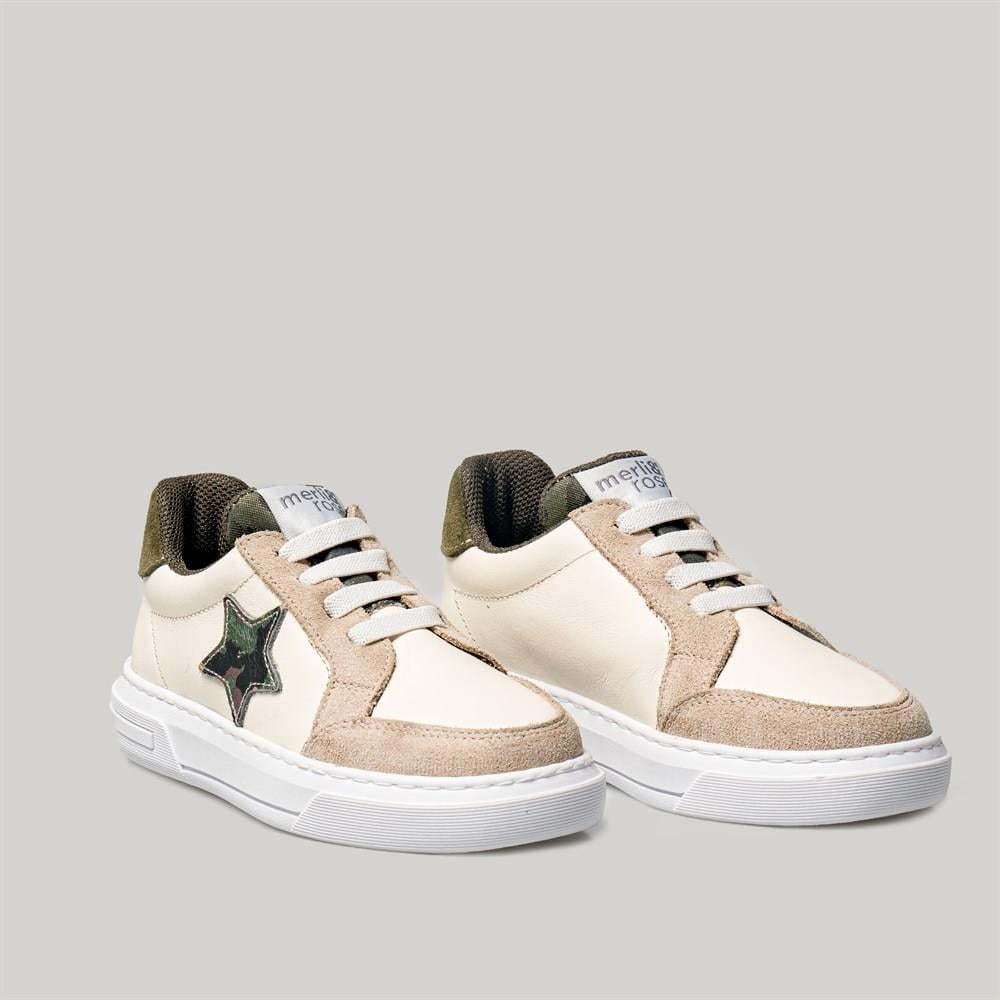 Merli&Rose Star Deri Sneaker | Kamuflaj