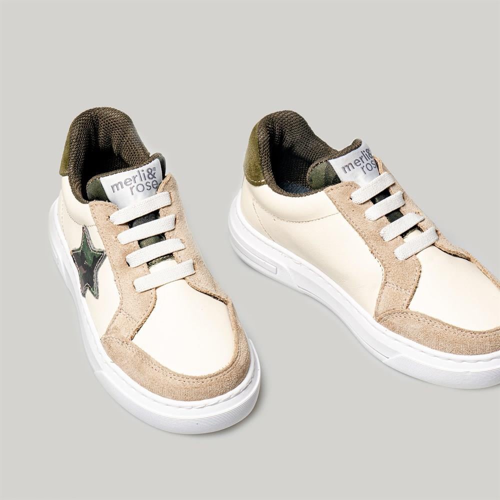 Merli&Rose Star Deri Sneaker | Kamuflaj
