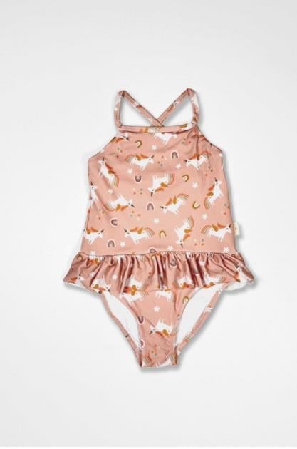 Miela Kids Rainbow Unicorn Kız Çocuk Mayo