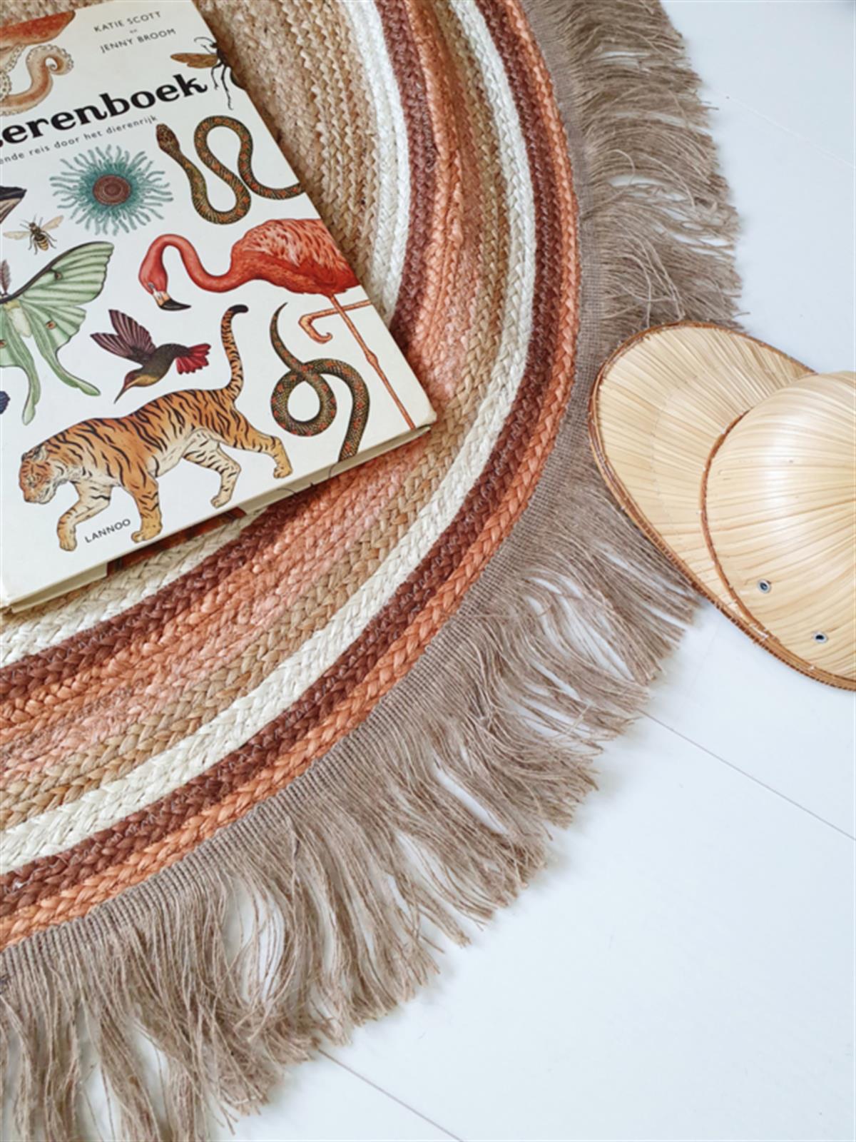 Tapis Petit Halı -  Round Jute Vloerkleed Tess Natural 110cm