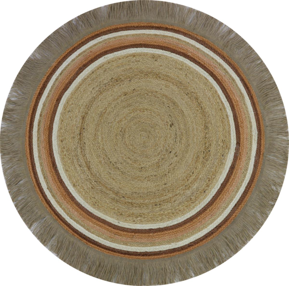 Tapis Petit Halı -  Round Jute Vloerkleed Tess Natural 110cm