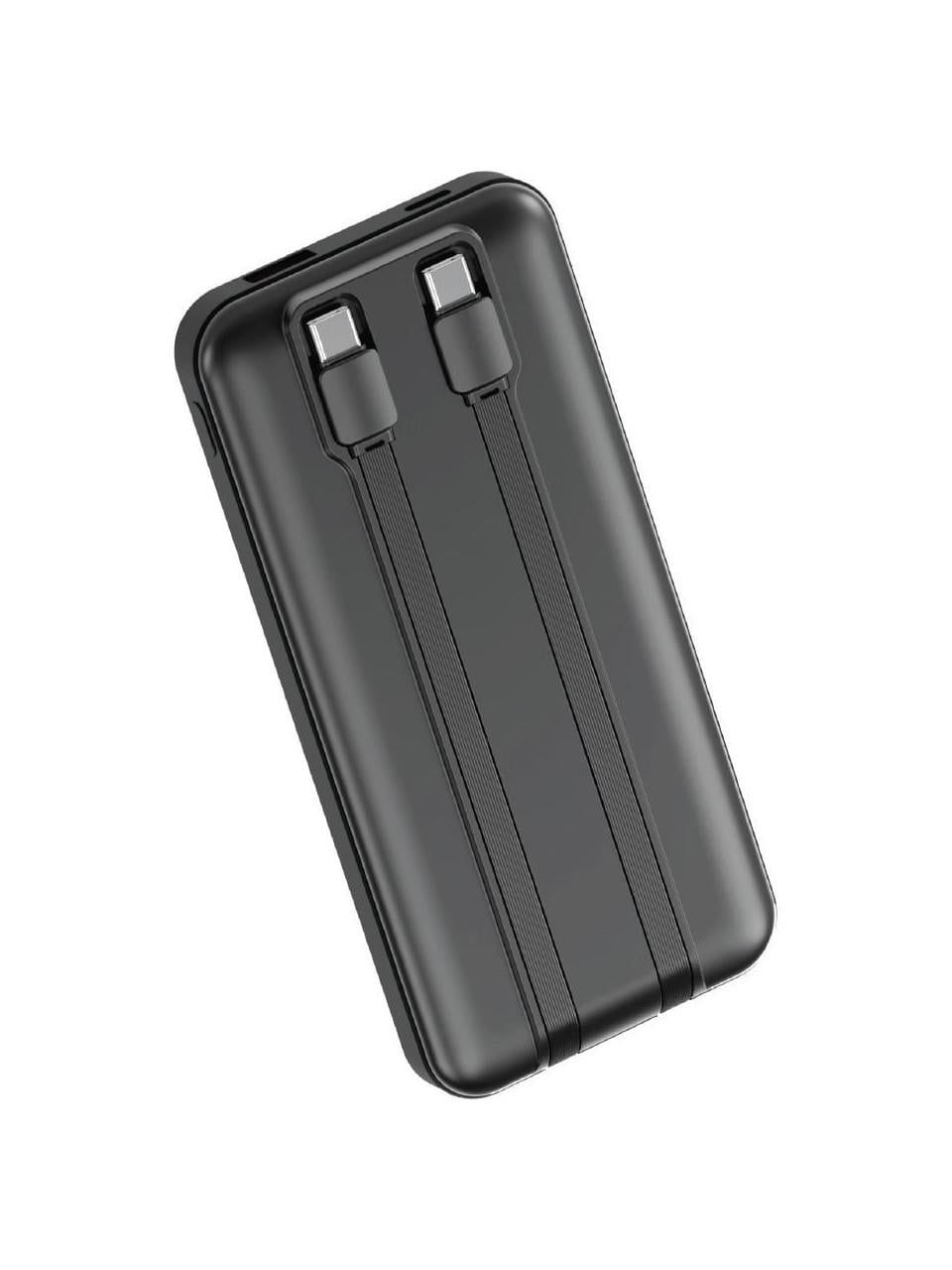 Dexim W3 10.000 mAh Type C+Lightning Entegre Kablolu LED Göstergeli Powerbank - Siyah
