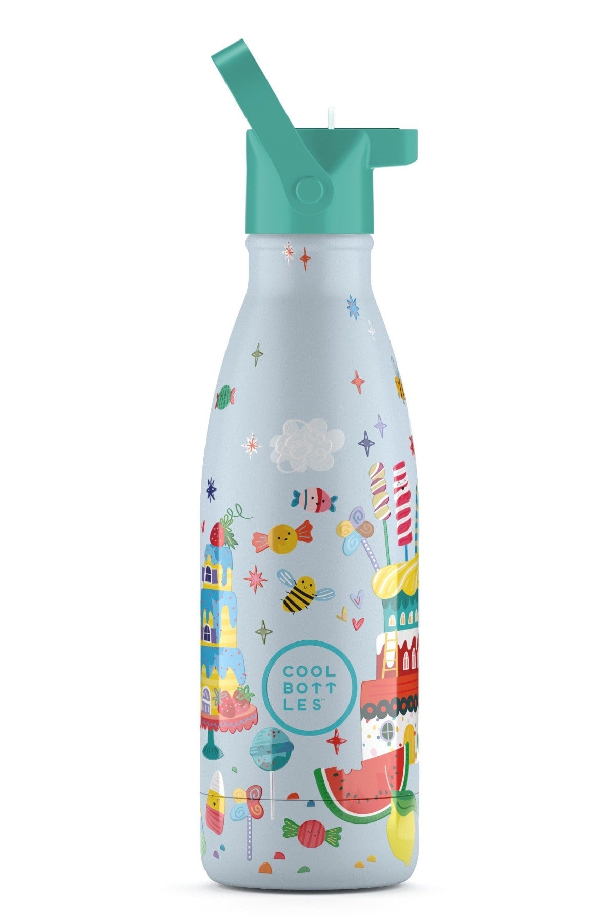 Cool Bottles Erkek Çocuk 350 ml CANDY LAND Bottle Bebe Mavi