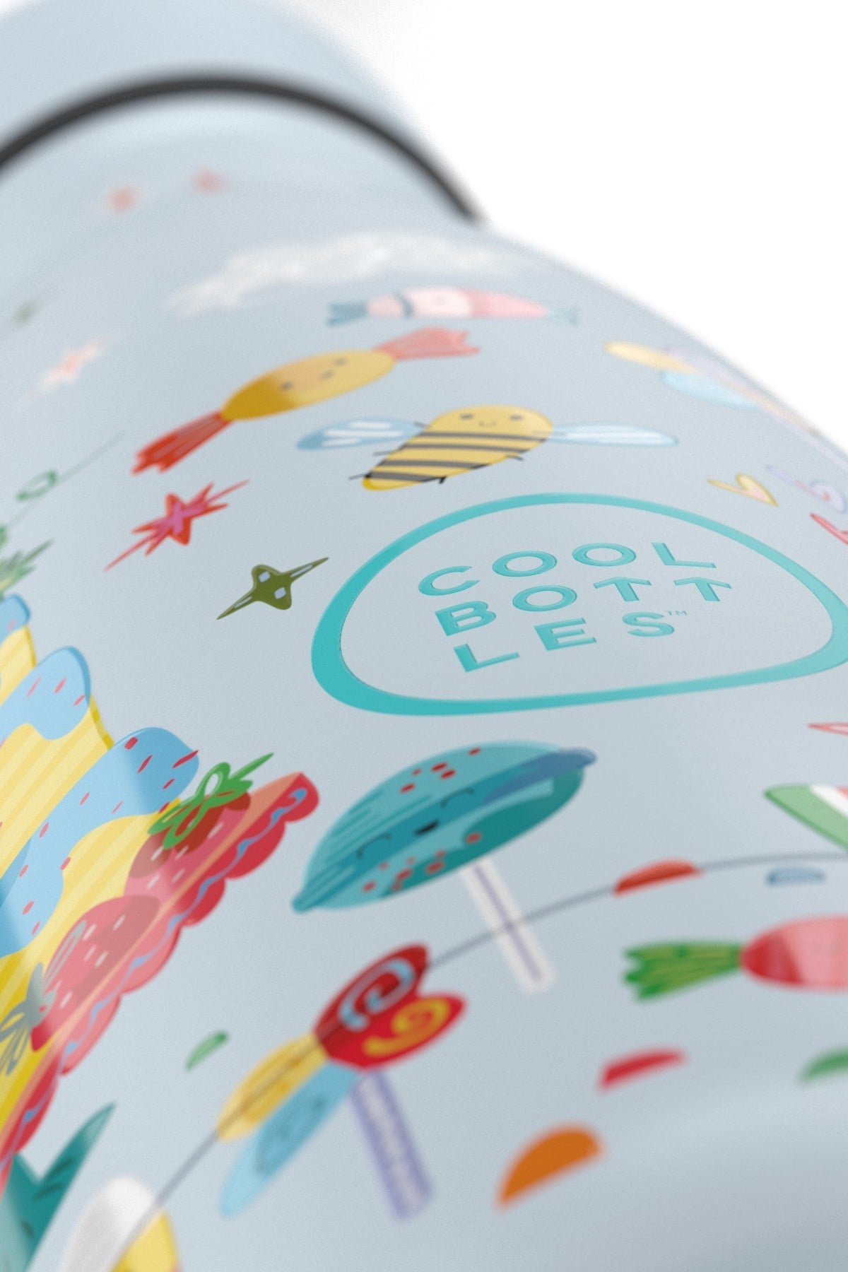Cool Bottles Erkek Çocuk 350 ml CANDY LAND Bottle Bebe Mavi