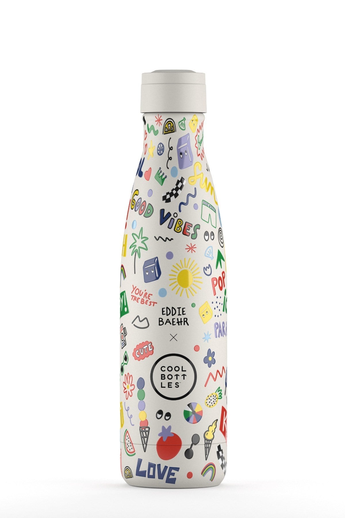 Cool Bottles Erkek Çocuk 500 ml GOOD VİBES Bottle Beyaz