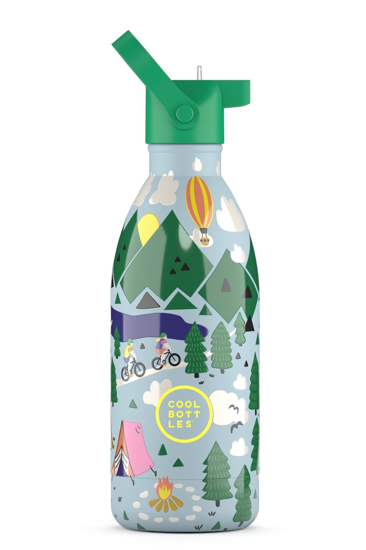 Cool Bottles Erkek Çocuk 500 ml OUTDOOR ADVENTURE Bottle Yeşil