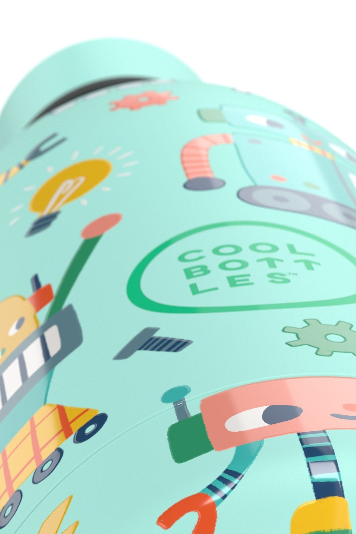 Cool Bottles Erkek Çocuk 500 ml SHORT CİRCUİT Bottle Su Yeşili