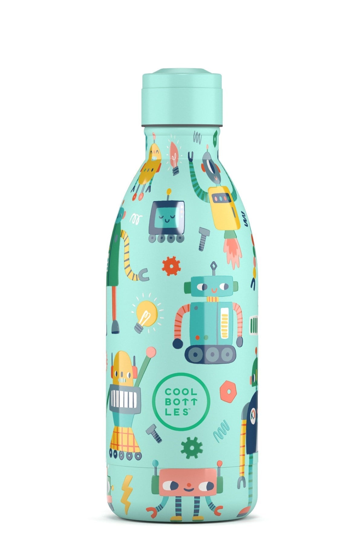 Cool Bottles Erkek Çocuk 500 ml SHORT CİRCUİT Bottle Su Yeşili