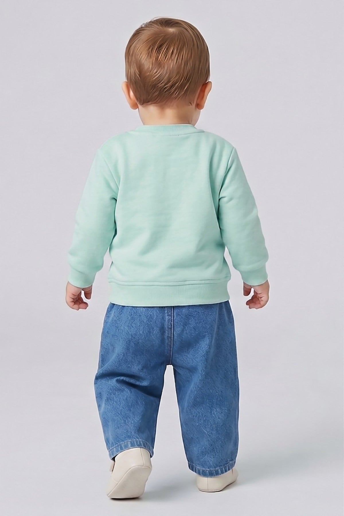 Dmb Erkek Bebek 1-3 Yaş  Mevsimlik Sweat- Jean Takım Mint
