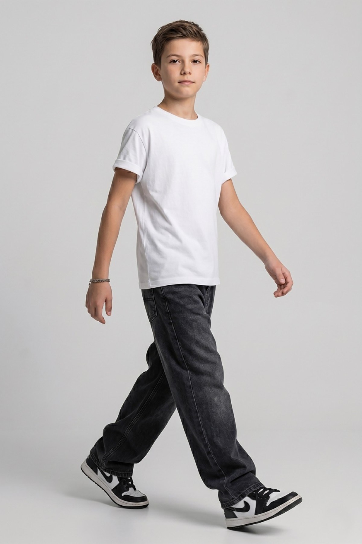 DMB Erkek Çocuk 9-14 Yaş Regular Fit Denim Pantolon Füme
